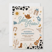 Cowboy-Geburtstagseinladung Einladung (Vorderseite)