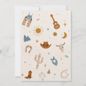 Cowboy-Geburtstagseinladung Einladung (Rückseite)