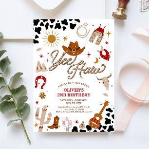 Cowboy-Geburtstagseinladung Junge Einladung