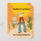 Cowboy-Geburtstagsfeier Einladung (Vorne/Hinten)