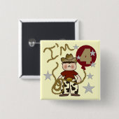 Cowboy Geburtstagsgeschenke und Geschenke Button (Vorne & Hinten)