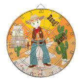 Cowboy-Geburtstagsparty Dartscheibe (vorne)