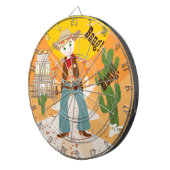 Cowboy-Geburtstagsparty Dartscheibe (Vorderseite rechts)