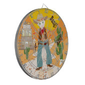 Cowboy-Geburtstagsparty Dartscheibe (Vorderseite Links)