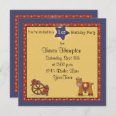 Cowboy-Geburtstagsparty Einladung (Vorne/Hinten)