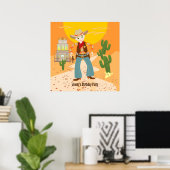 Cowboy-Geburtstagsparty Poster (Heimbüro)