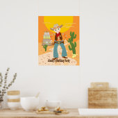 Cowboy-Geburtstagsparty Poster (Küche)