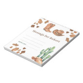 Cowboy-Geburtstagszeitkapsel Notizblock (Rotiert)