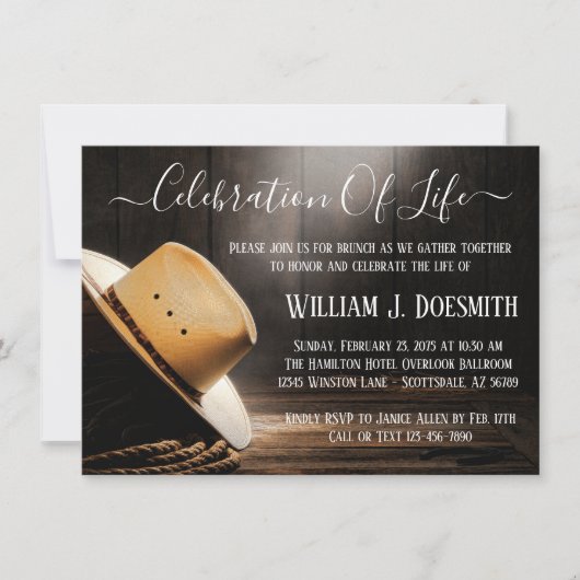 Cowboy-Gedenkfeier Ankündigung (Vorderseite)