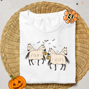 Cowboy-Geisterpferd, Süßer Geist, Retro-Halloween T-Shirt
