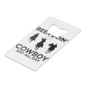Cowboy Geldbeutel Flaschenöffner (Rückseite Schrägansicht)