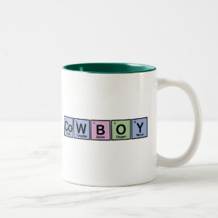 Cowboy gemacht von den Elementen Zweifarbige Tasse