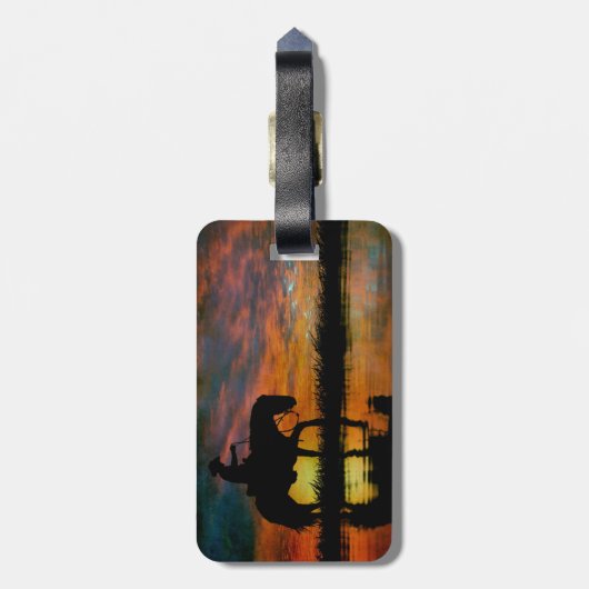 Cowboy-Gepäckmarke Gepäckanhänger (Rückseite vertikal)