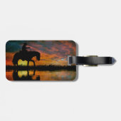 Cowboy-Gepäckmarke Gepäckanhänger (Rückseite horizontal)