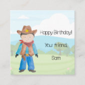 Cowboy-Geschenkkarte Begleitkarte (Vorderseite)