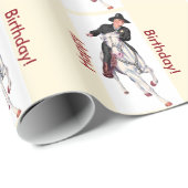 Cowboy Geschenkpapier (Rolleneckpunkt)