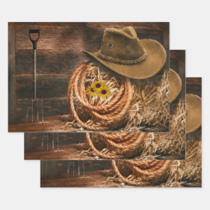 Cowboy Geschenkpapier Set