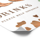 Cowboy - Getränke helfen sich selbst Poster (Ecke)
