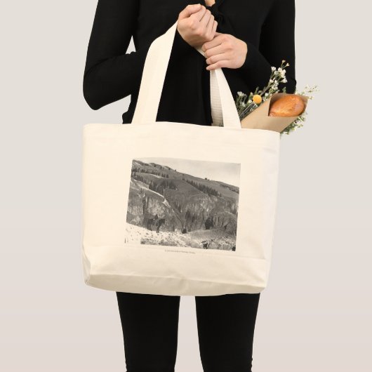 Cowboy getrennt von seiner Herde Jumbo Stoffbeutel (Vorderseite (Produkt))