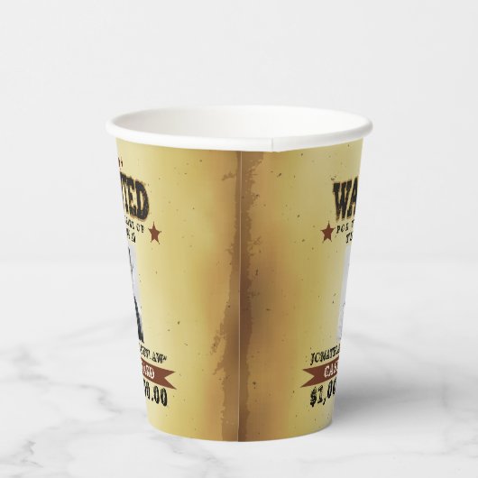 Cowboy Gewollt Poster Geburtstag Pappbecher (Rechts)