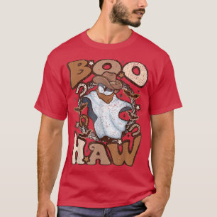 Cowboy Ghost Boo Haw Retro Western Halloween Cowbo T-Shirt