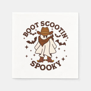 Cowboy Ghost Cowhide Boot Scooting Spooky Western Serviette