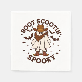 Cowboy Ghost Cowhide Boot Scooting Spooky Western Serviette