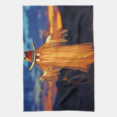 Cowboy Ghost im Sunset Design Geschirrtuch (Vertikal)