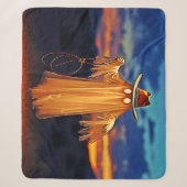 Cowboy Ghost im Sunset Design Sherpadecke (Vorderseite)