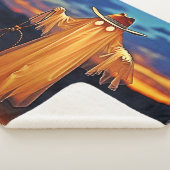 Cowboy Ghost im Sunset Design Sherpadecke (3/4)