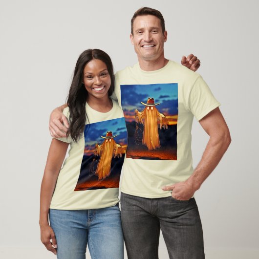 Cowboy Ghost im Sunset Design T-Shirt (Unisex)