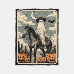 Cowboy Ghost Reitpferd Funny Tarot Card Hallowage Fleecedecke