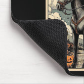 Cowboy Ghost Reitpferd Funny Tarot Card Hallowage Mousepad (Ecke)
