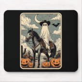 Cowboy Ghost Reitpferd Funny Tarot Card Hallowage Mousepad (Vorne)