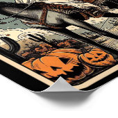 Cowboy Ghost Reitpferd Funny Tarot Card Hallowage Poster (Ecke)