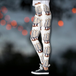 Cowboy Ghosts Rootin Tootin Western Halloween Leggings