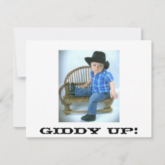 Cowboy Giddy-Up-Einladung Einladung
