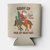 Cowboy Giddy Up Jingle Pferd holt Ihr Füße hoch Dosenkühler (Vorderseite)