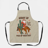 Cowboy Giddy Up Jingle Pferd holt Ihr Füße hoch Schürze (Vorderseite)