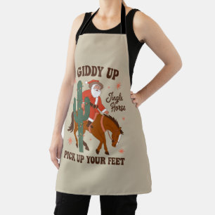 Cowboy Giddy Up Klingelglock Pferd Heb deine Füße Schürze