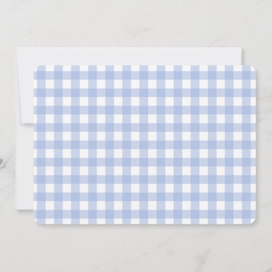 Cowboy-Gingham-Einladung Einladung (Rückseite)