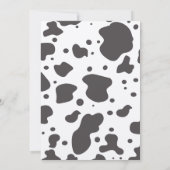 Cowboy Girl Birthday Cow Print Einladung (Rückseite)