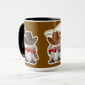 Cowboy Gnomes Tasse (Vorderseite Links)