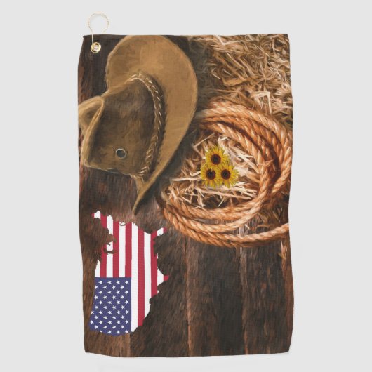 Cowboy Golfhandtuch (Vorderseite)