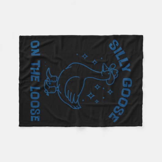 Cowboy Goose Silly On The Loose Funny Animal Men W Fleecedecke (Vorderseite (Horizontal))