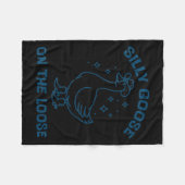 Cowboy Goose Silly On The Loose Funny Animal Men W Fleecedecke (Vorderseite (Horizontal))