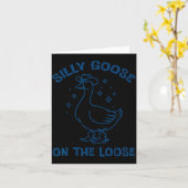 Cowboy Goose Silly On The Loose Funny Animal Men W Karte (Gelbe Blume)