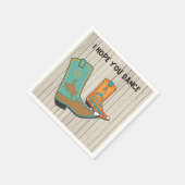 Cowboy GRILLEN and Square Dance Special Order Serviette (Ecke)