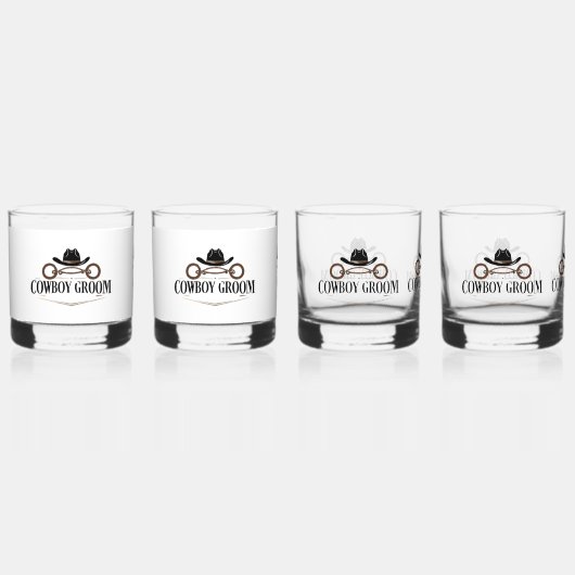 Cowboy Groom Whiskyglas (Vorderseite)