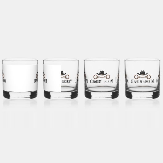 Cowboy Groom Whiskyglas (Links)